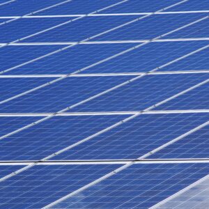 Close-up view of solar panels outdoors capturing renewable energy efficiently.